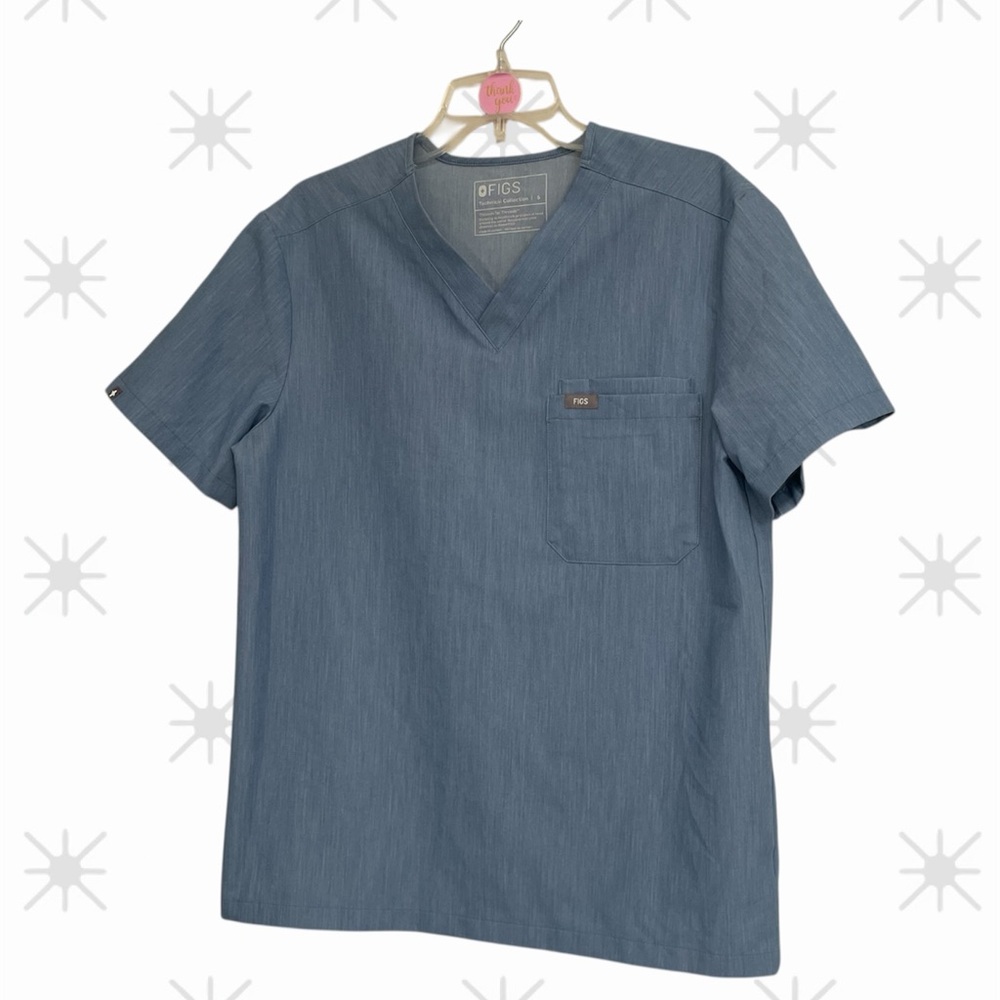 Figs Blue Short Sleeve V-Neck~ Sz Small 
Healthcare ~ Medical Staff‎